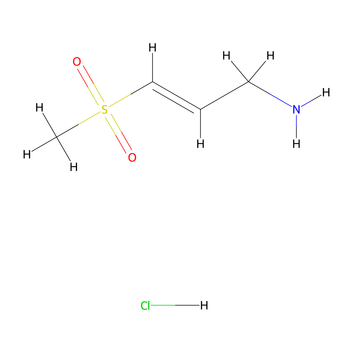 (E)-3-(Methylsulfonyl)prop-2-EN-1-amine hydrochloride molecular structure, CAS 1832614-07-9