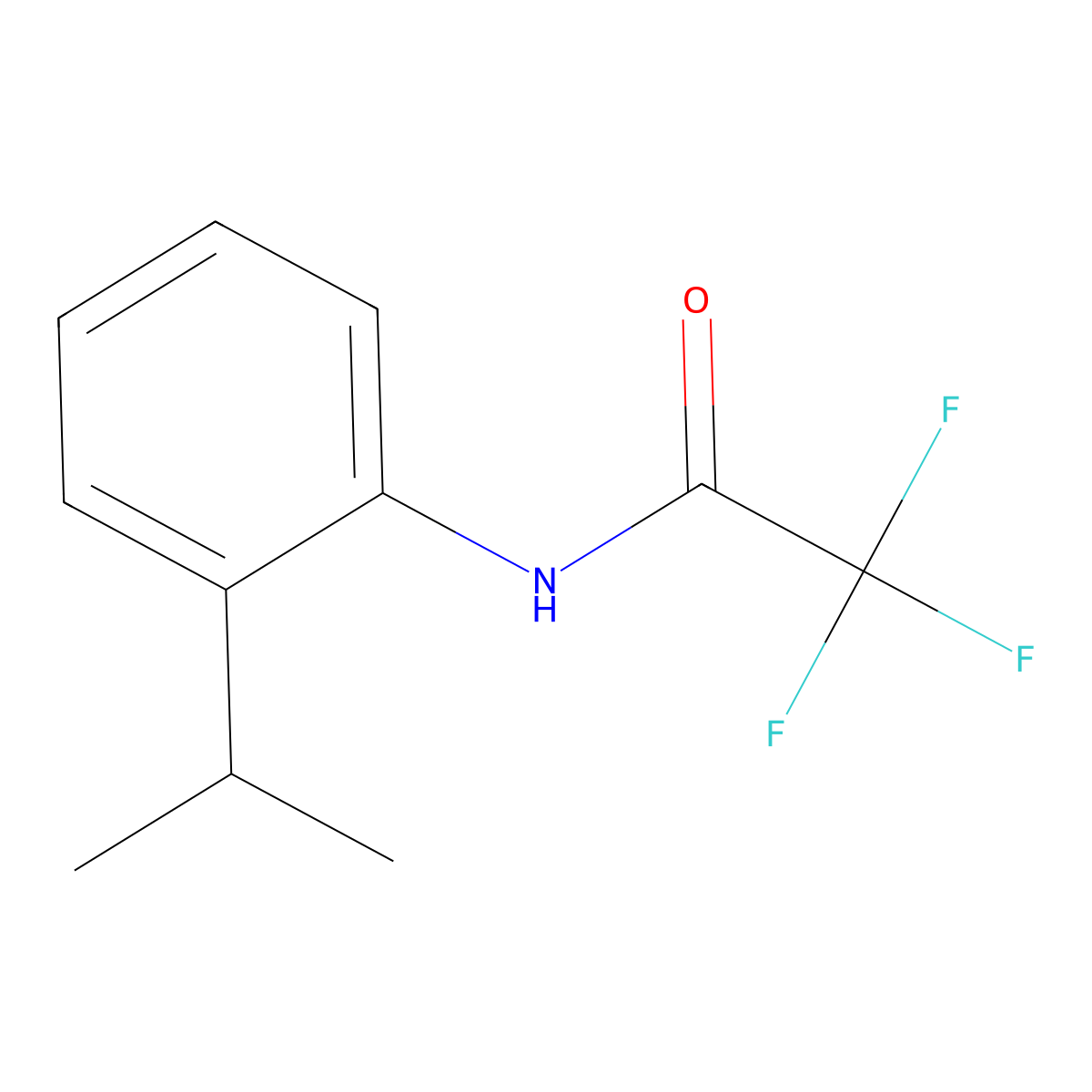 Acetamide, 2,2,2-trifluoro-N-[2-(1-methylethyl)phenyl]- molecular structure, CAS 183266-63-9