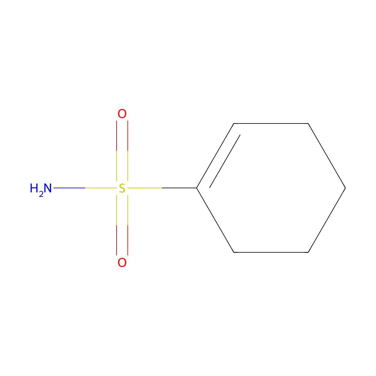 Cyclohex-1-ene-1-sulfonamide molecular structure, CAS 1832664-75-1