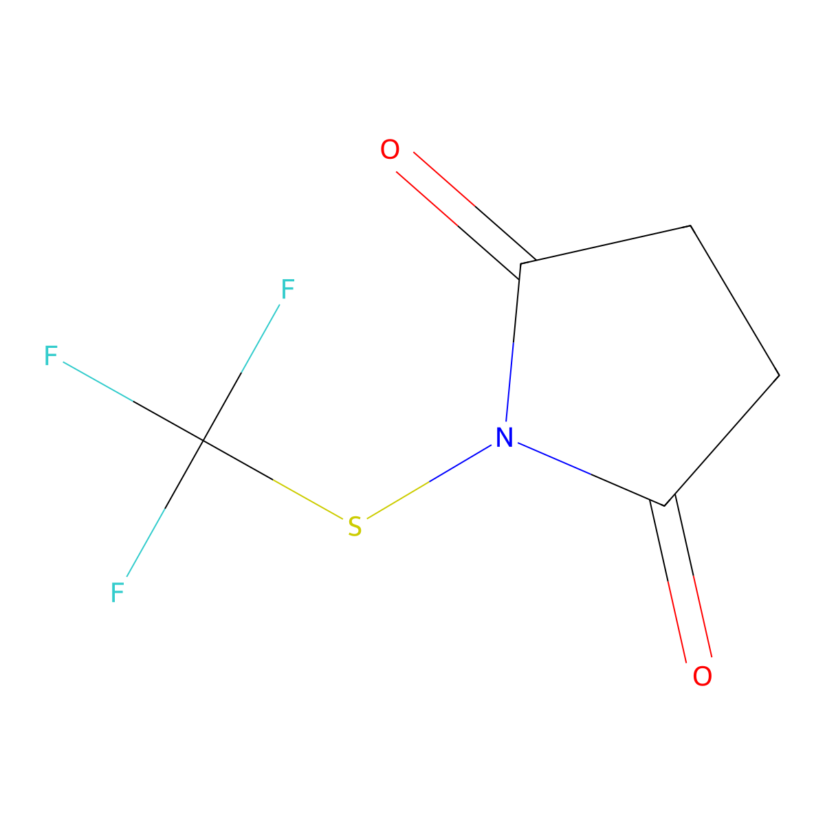 1-(Trifluoromethylthio)pyrrolidine-2,5-dione molecular structure, CAS 183267-04-1