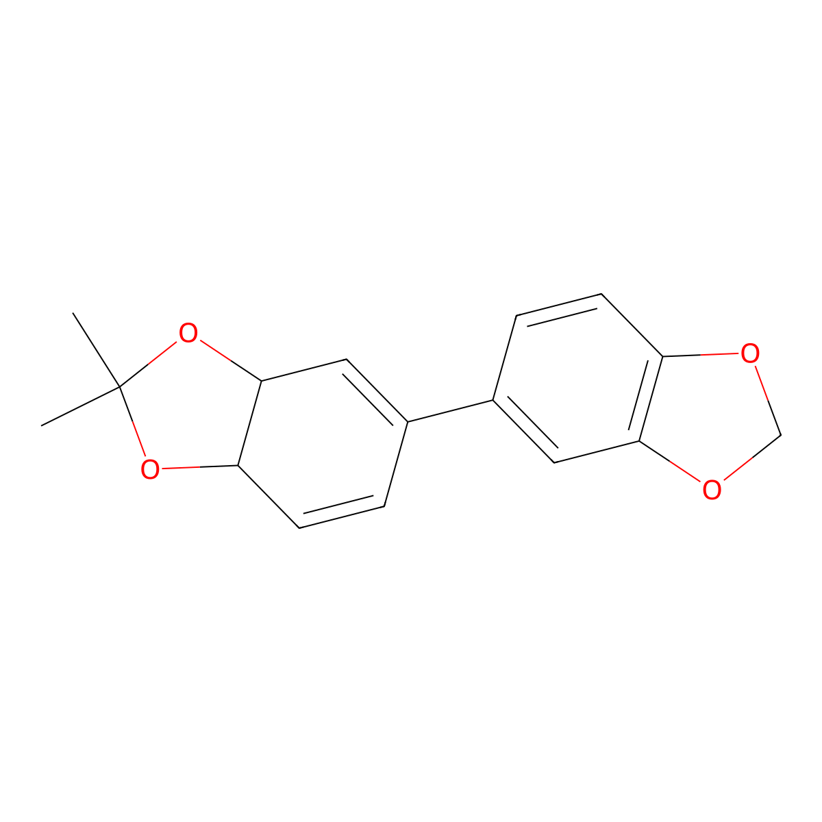 (3aR,7aS)-2,2-dimethyl-3a,7a-dihydro-5,5'-bibenzo[d][1,3]dioxole (racemic) molecular structure, CAS 1832685-50-3