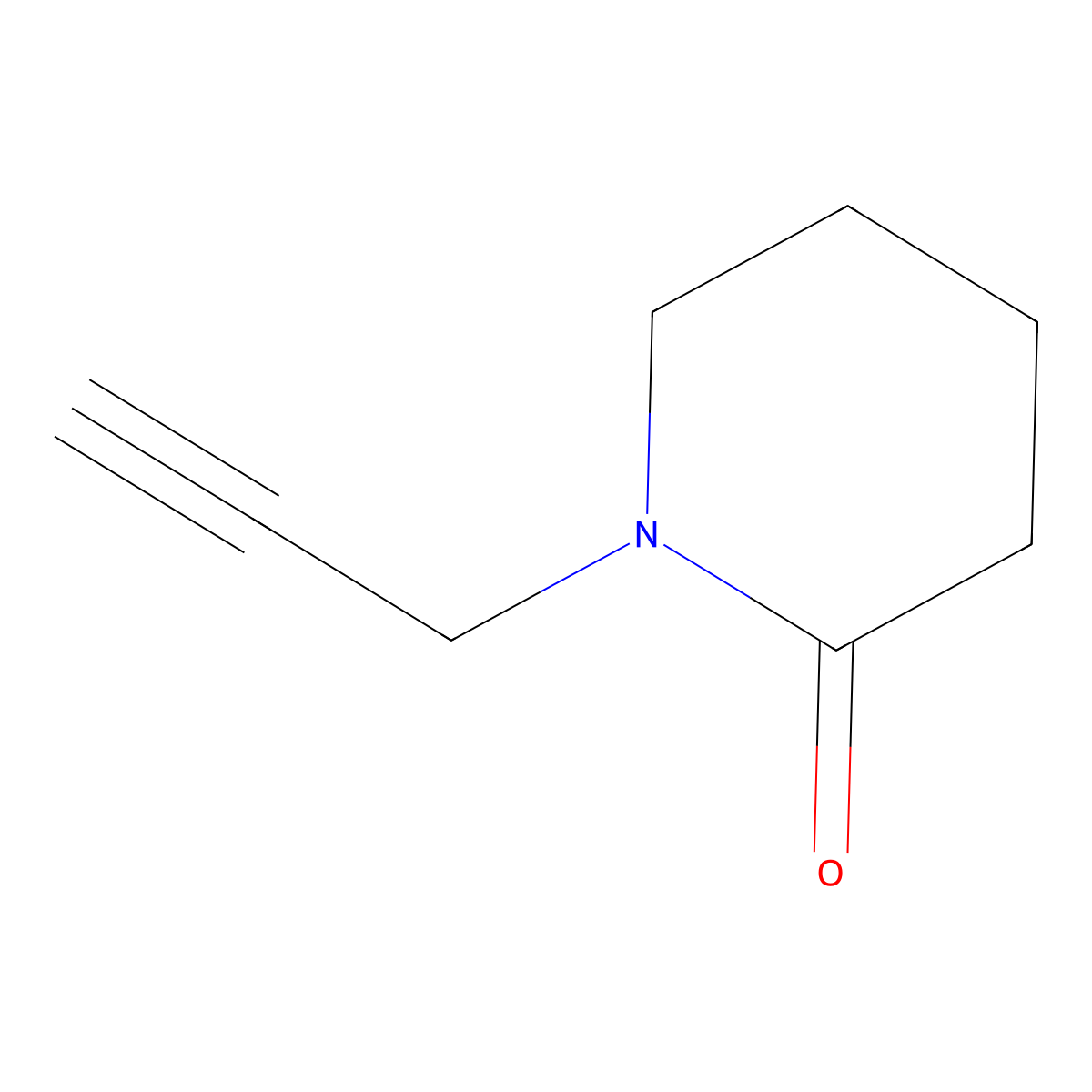 1-(Prop-2-yn-1-yl)piperidin-2-one molecular structure, CAS 18327-29-2