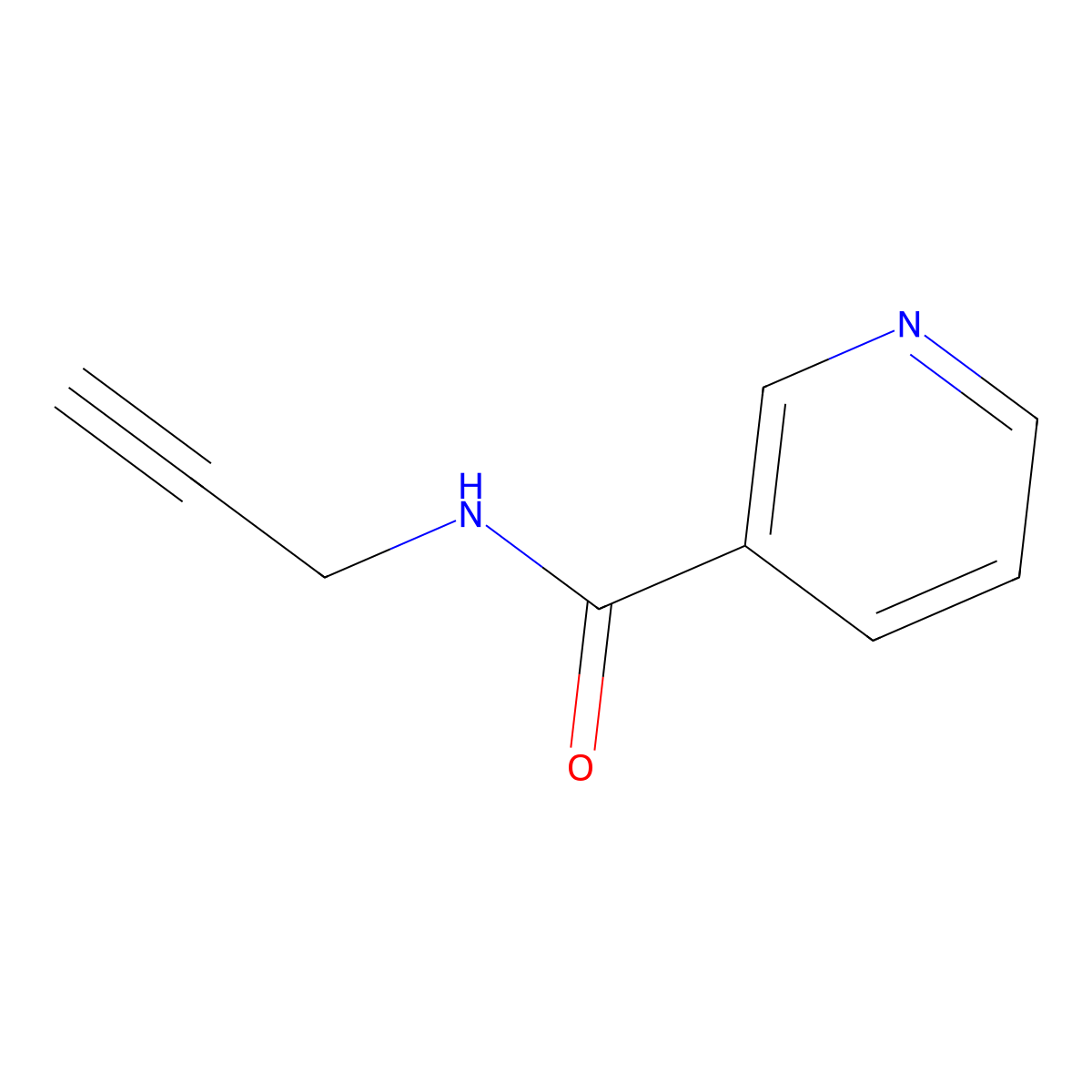 N-(prop-2-yn-1-yl)nicotinamide molecular structure, CAS 18327-30-5