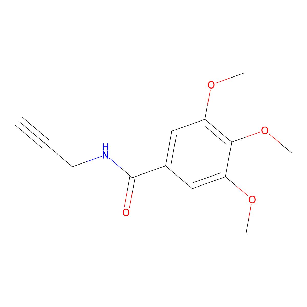 3,4,5-Trimethoxy-N-(prop-2-yn-1-yl)benzamide molecular structure, CAS 18327-36-1
