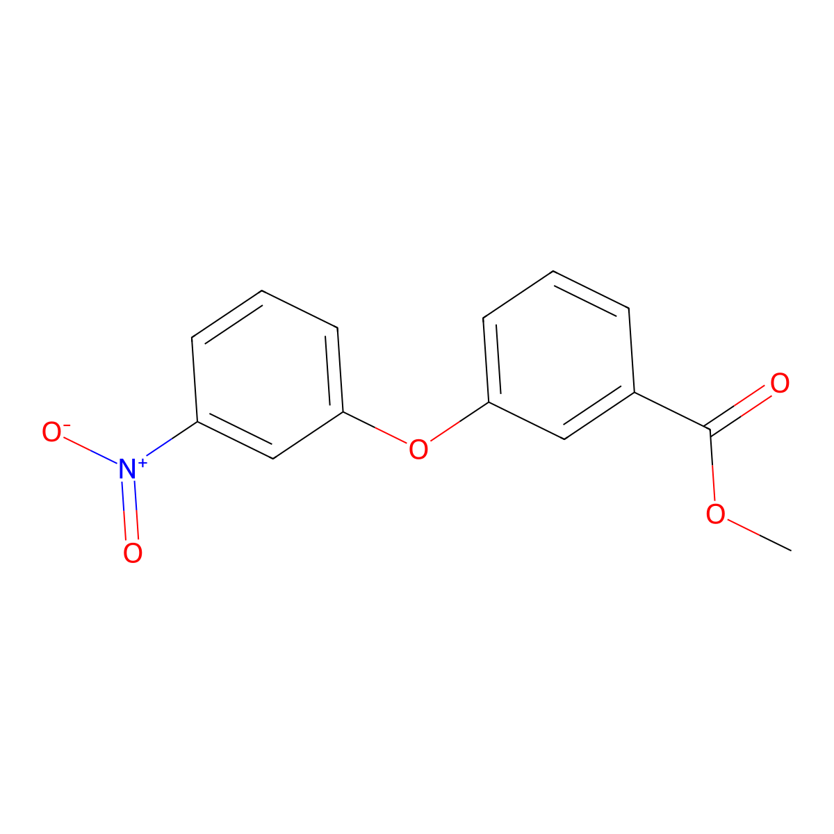 Methyl 3-(3-nitrophenoxy)benzoate molecular structure, CAS 183270-46-4