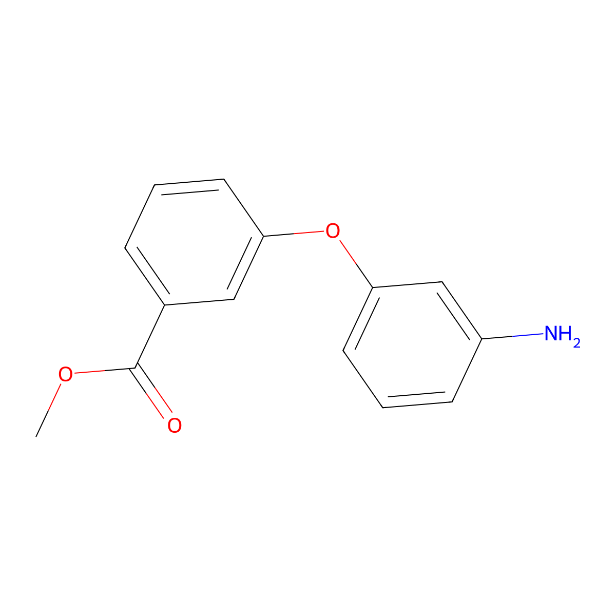 Methyl 3-(3-aminophenoxy)benzoate molecular structure, CAS 183270-47-5