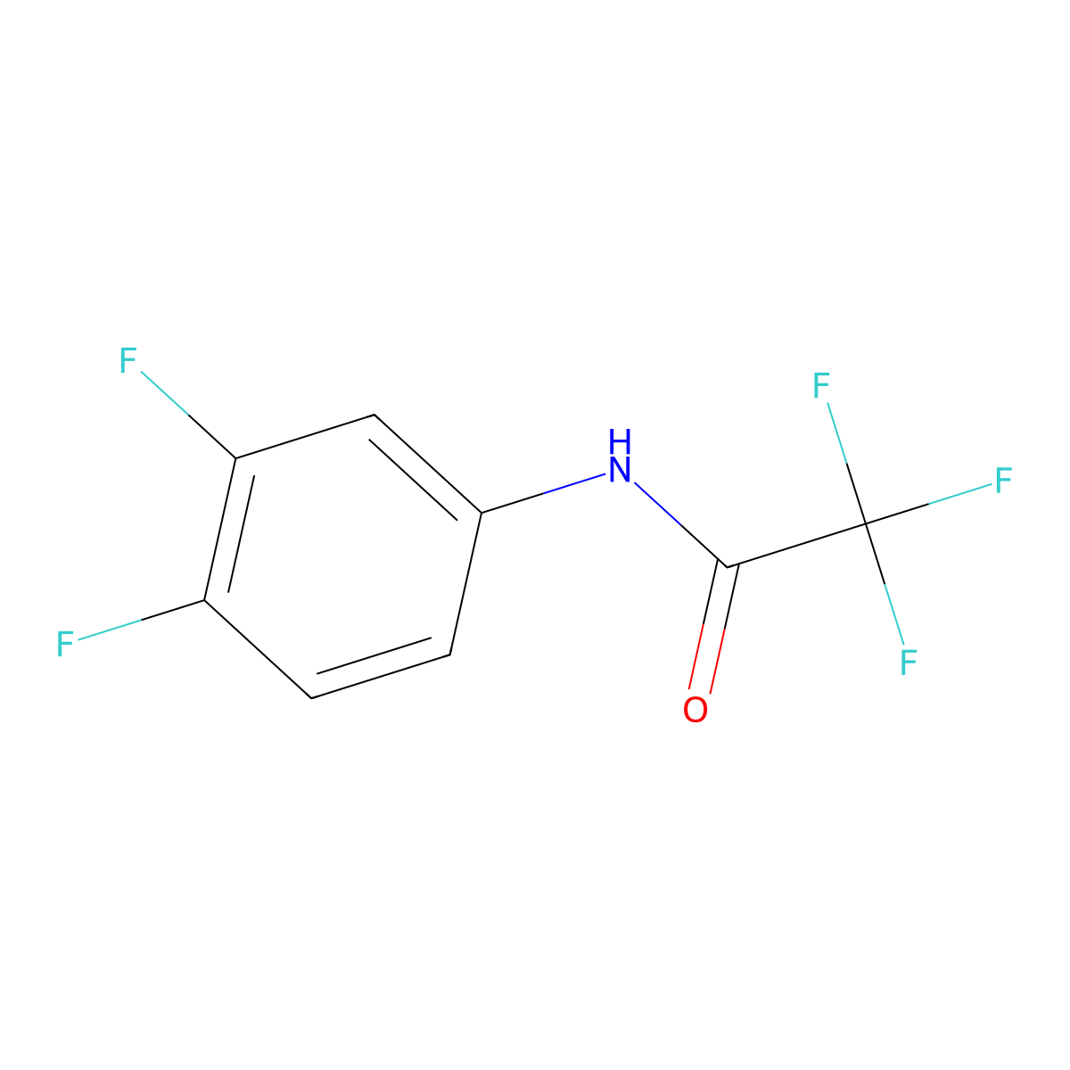 N-(3,4-difluorophenyl)-2,2,2-trifluoroacetamide molecular structure, CAS 183274-09-1