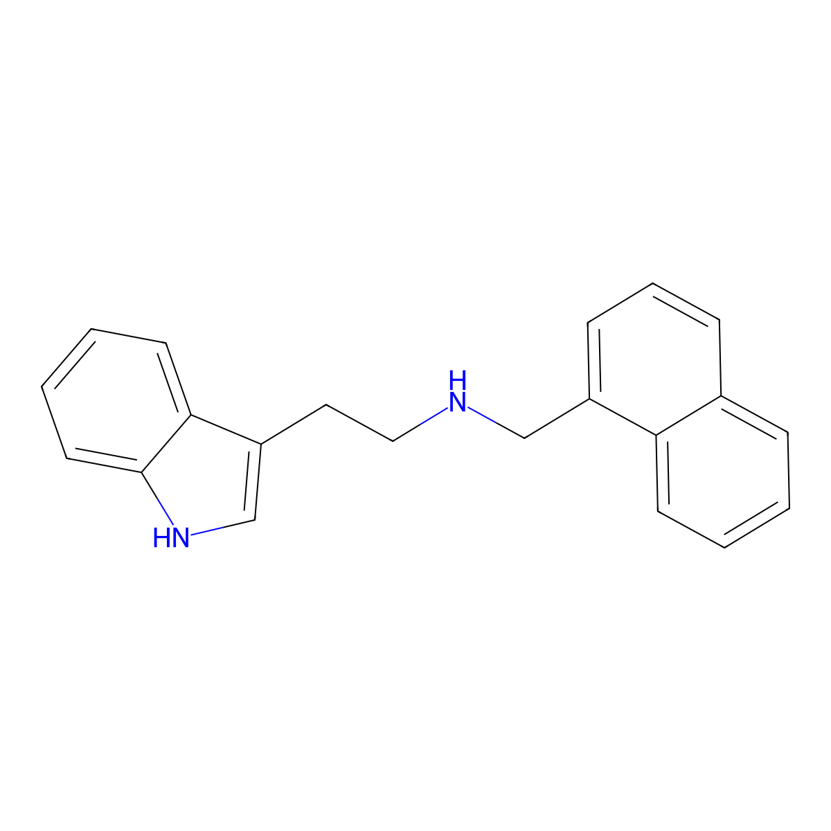 2-(1H-indol-3-yl)-N-(naphthalen-1-ylmethyl)ethanamine molecular structure, CAS 183275-88-9