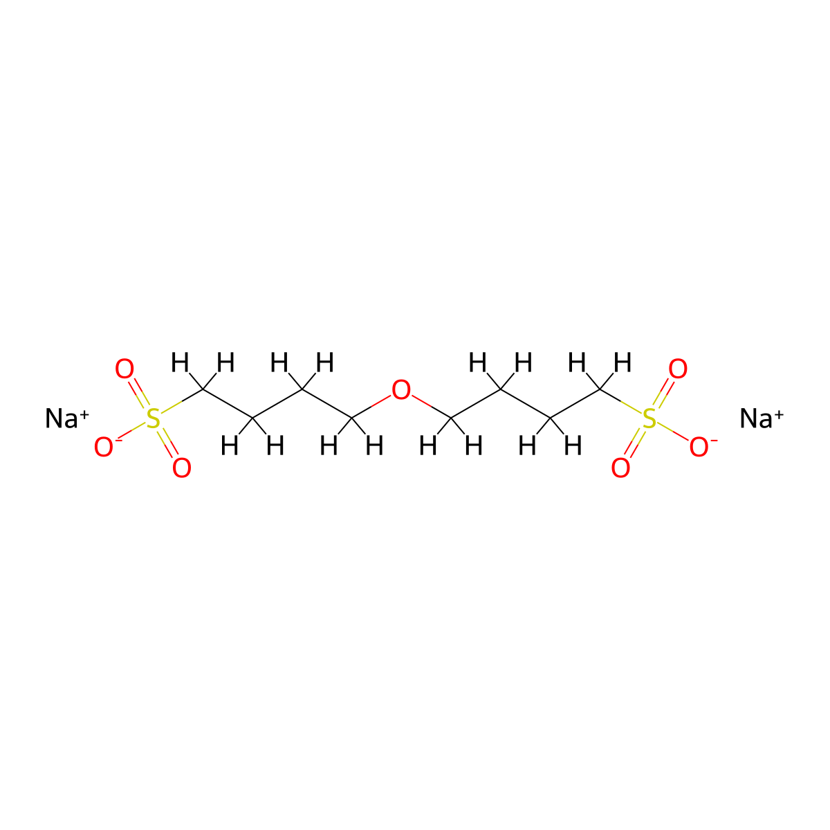 1-Butanesulfonic acid, 4,4'-oxybis-, disodium salt molecular structure, CAS 183278-30-0