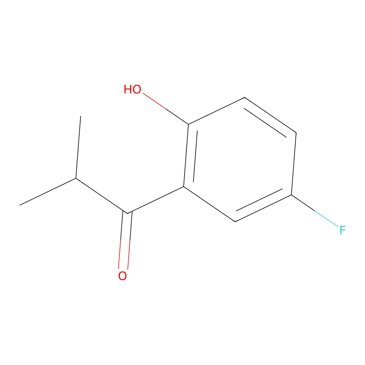 1-(5-Fluoro-2-hydroxyphenyl)-2-methylpropan-1-one molecular structure, CAS 183280-17-3