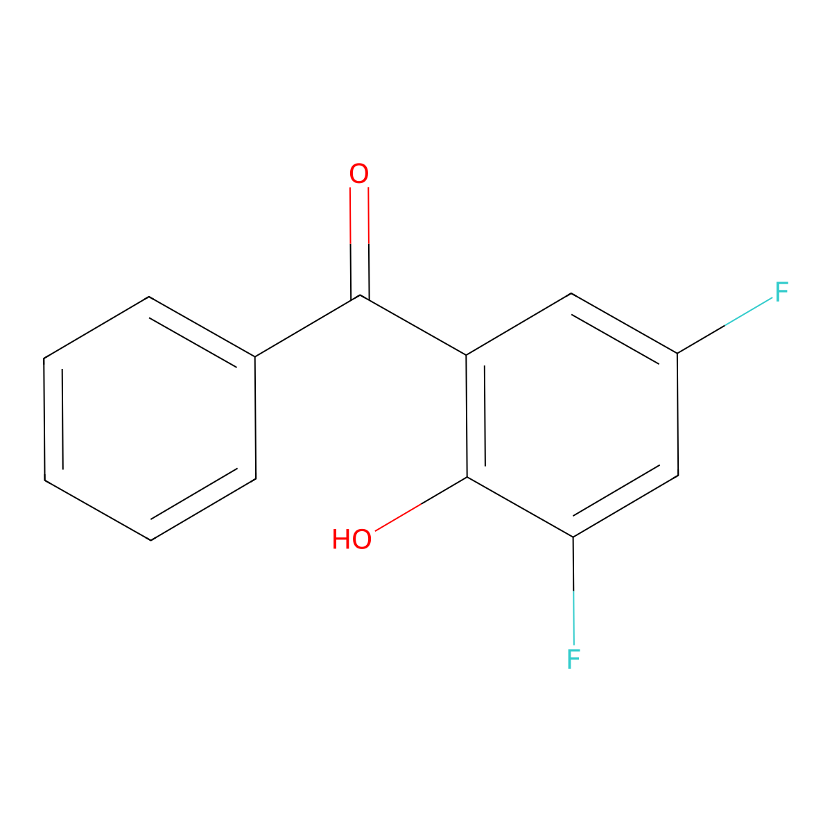 (3,5-Difluoro-2-hydroxyphenyl)(phenyl)methanone molecular structure, CAS 183280-20-8