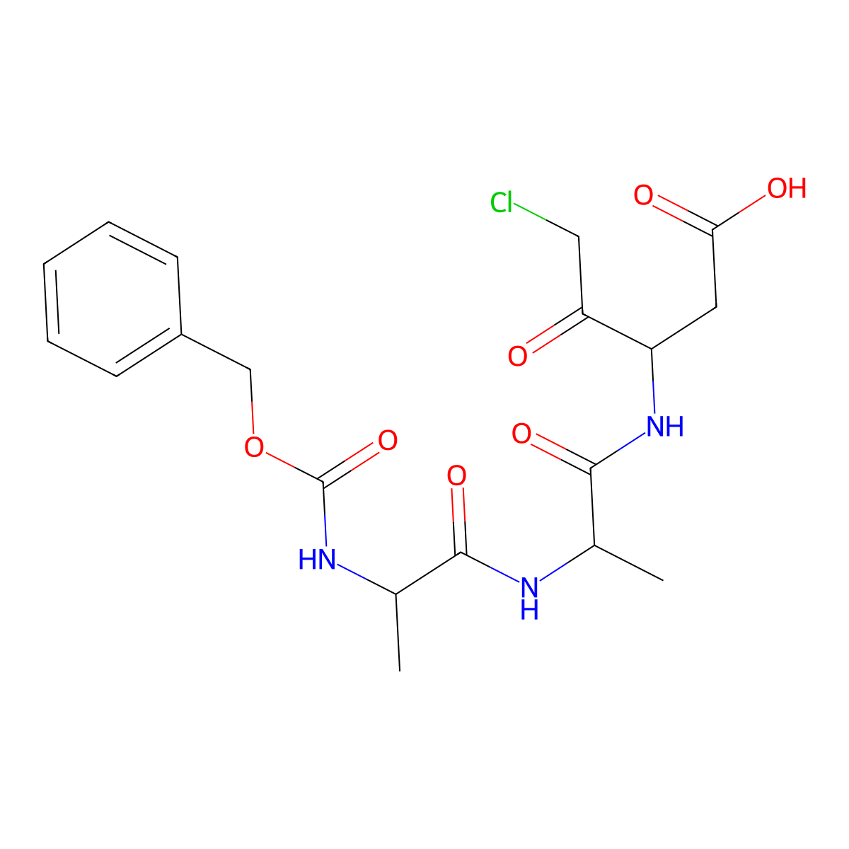 Z-Ala-Ala-Asp-CMK molecular structure, CAS 183284-21-1