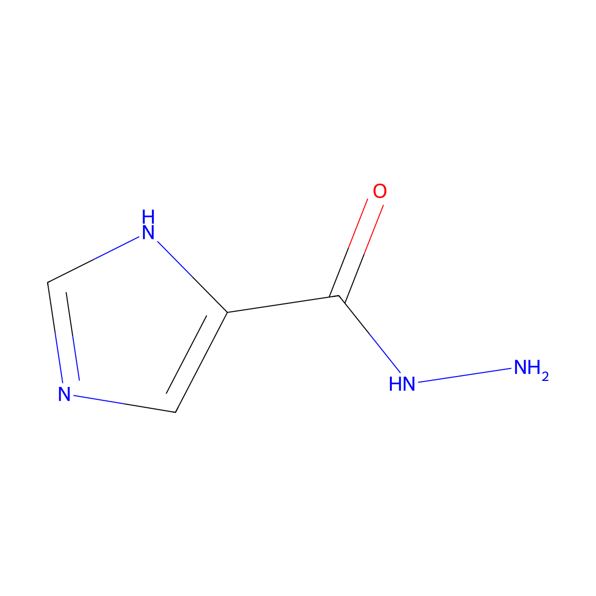 1H-imidazole-5-carbohydrazide molecular structure, CAS 18329-78-7