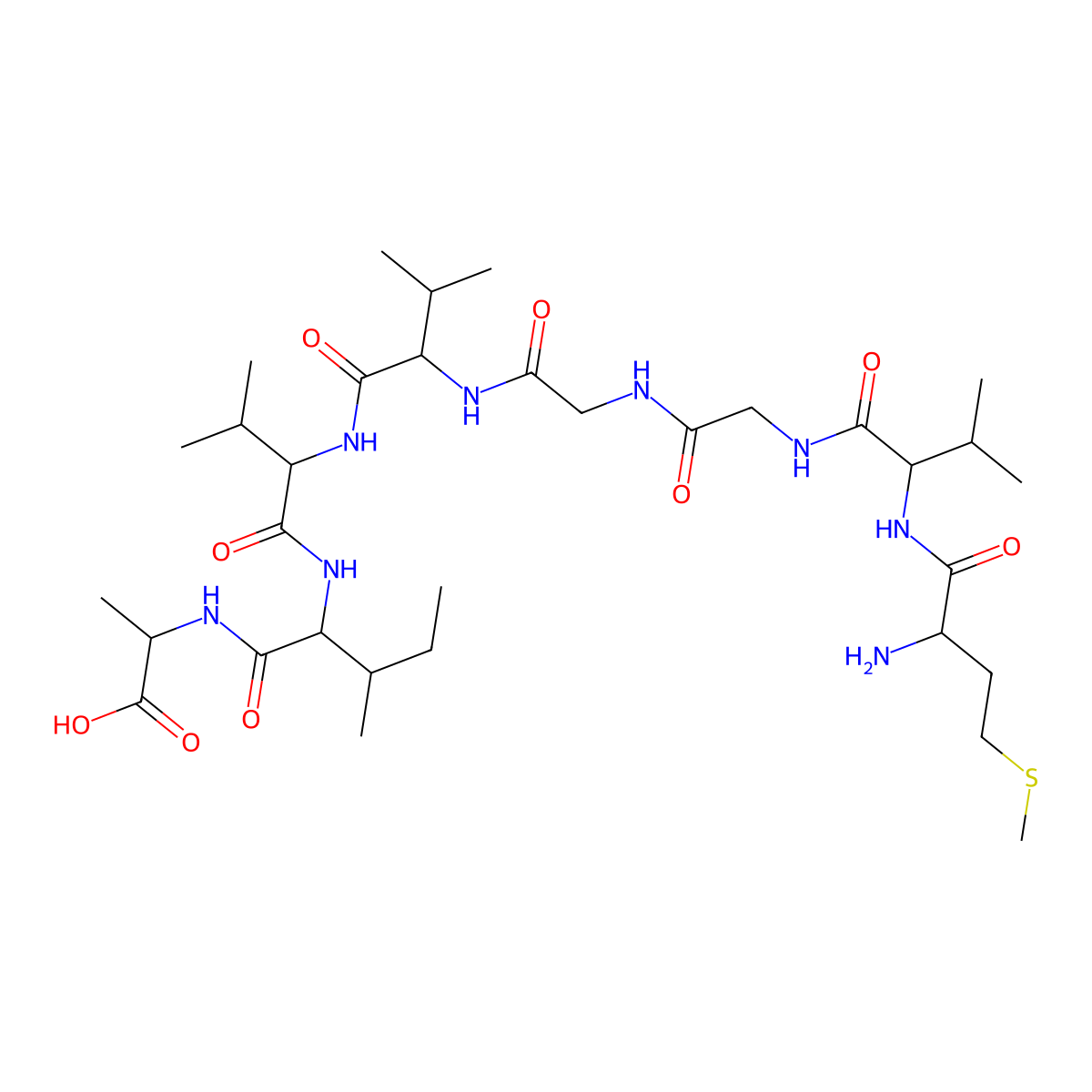 beta-Amyloid (35-42) molecular structure, CAS 183292-41-3