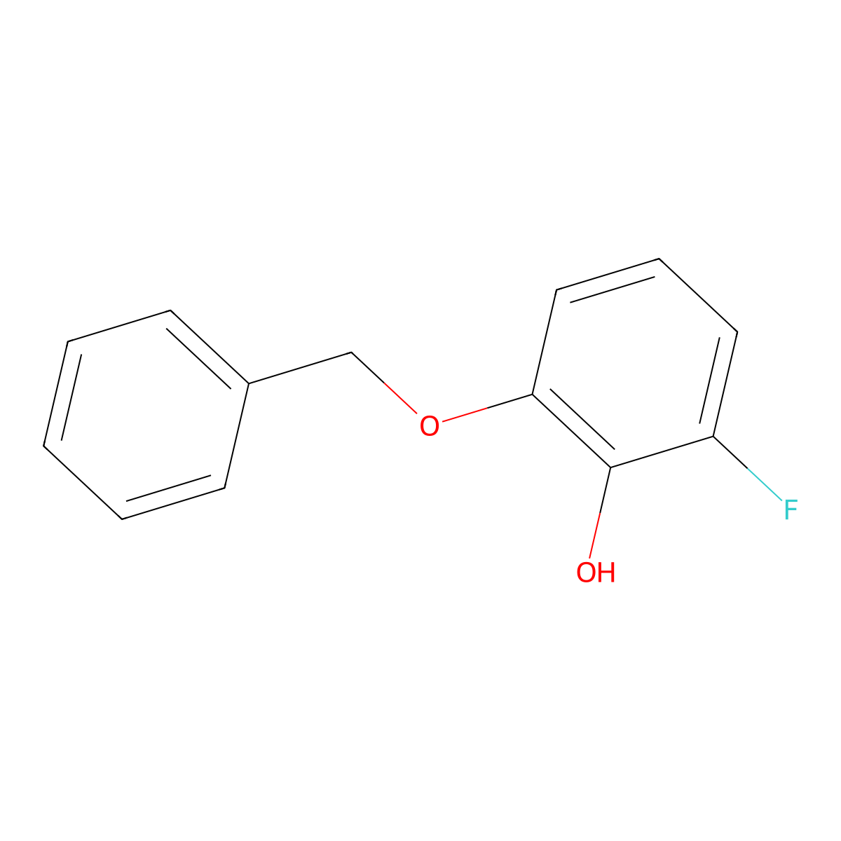 2-(Benzyloxy)-6-fluorophenol molecular structure, CAS 183293-59-6