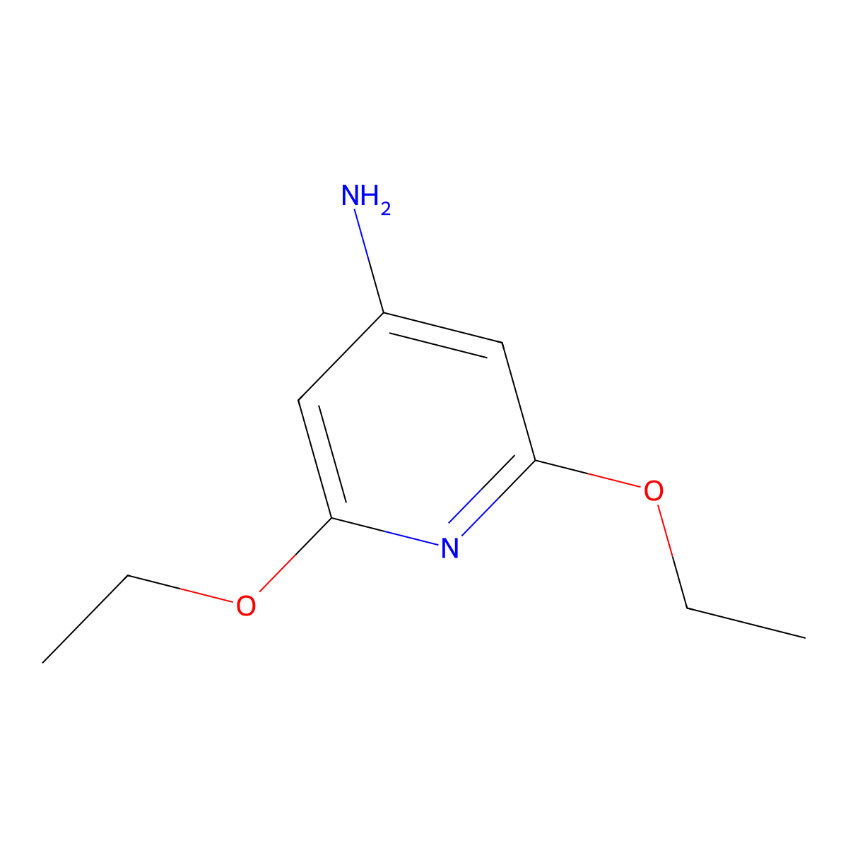 2,6-Diethoxypyridin-4-amine molecular structure, CAS 183296-01-7
