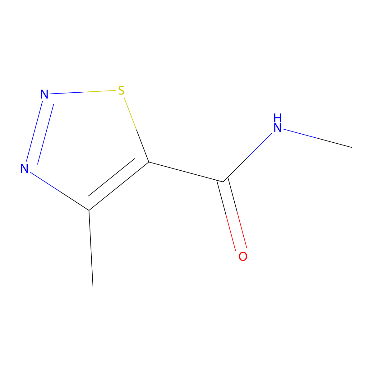 N,4-dimethyl-1,2,3-thiadiazole-5-carboxamide molecular structure, CAS 183299-60-7