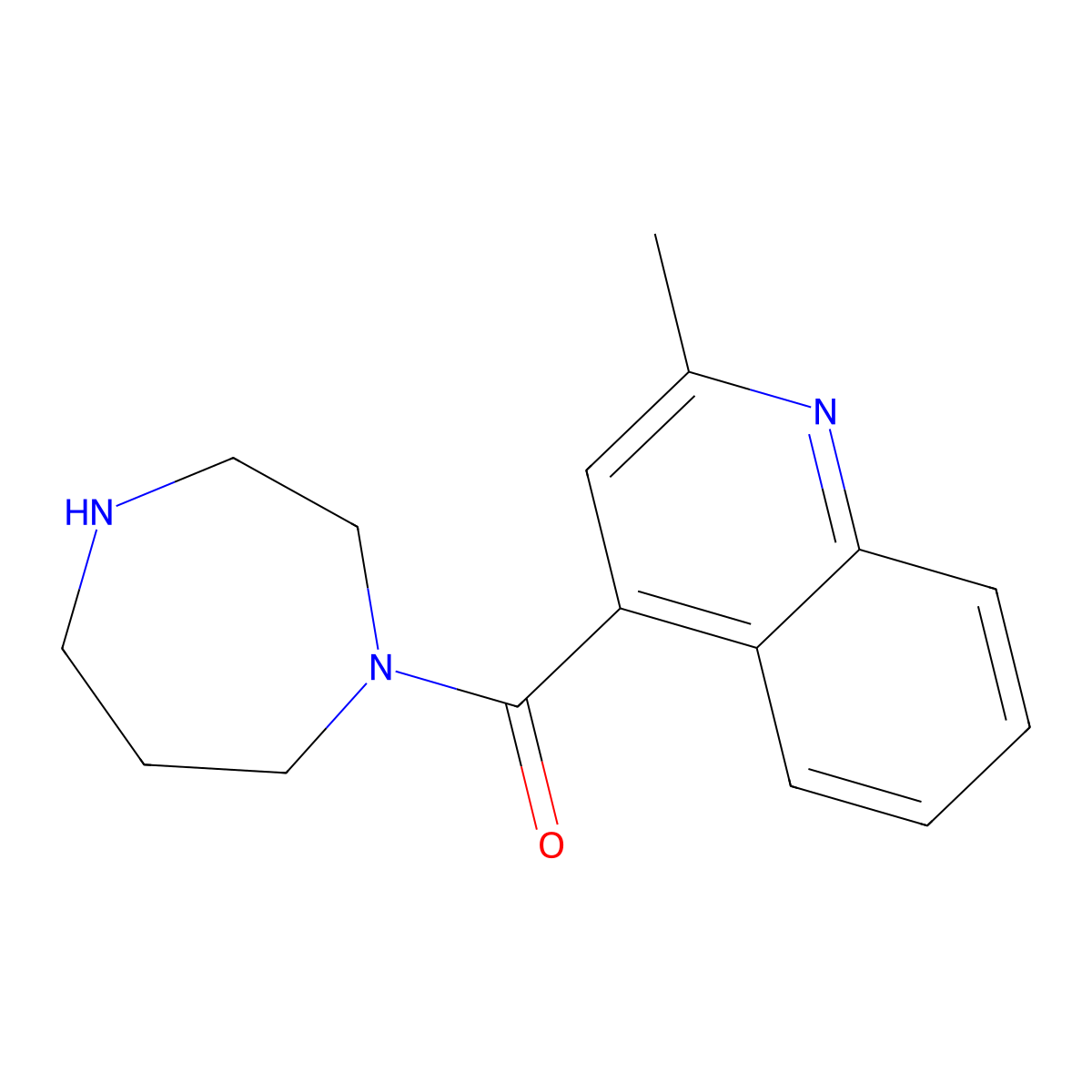 4-(1,4-Diazepane-1-carbonyl)-2-methylquinoline molecular structure, CAS 1832992-74-1