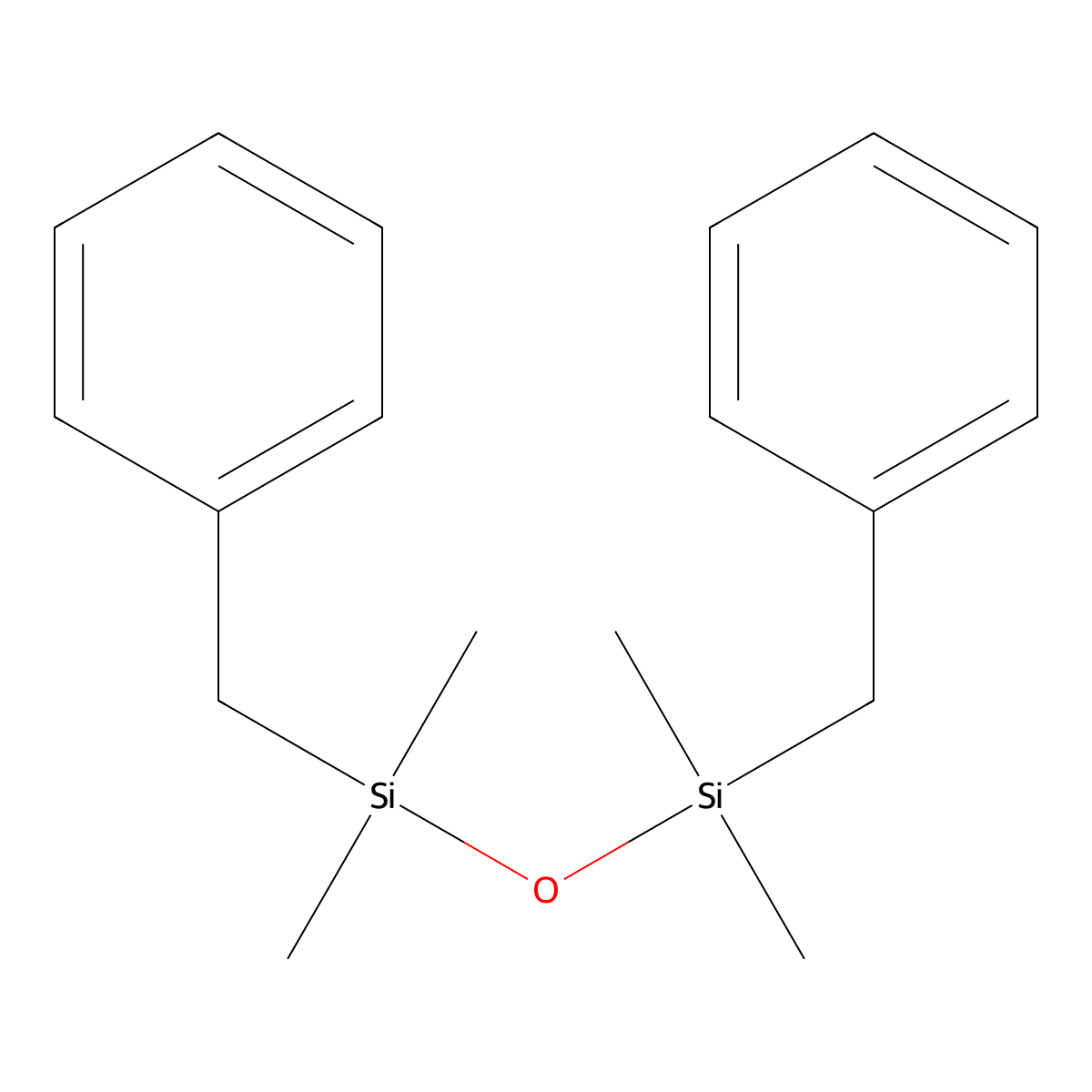 1,3-Dibenzyltetramethyldisiloxane molecular structure, CAS 1833-27-8