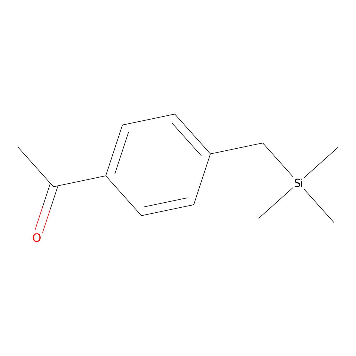 1-{4-[(Trimethylsilyl)methyl]phenyl}ethan-1-one molecular structure, CAS 1833-48-3