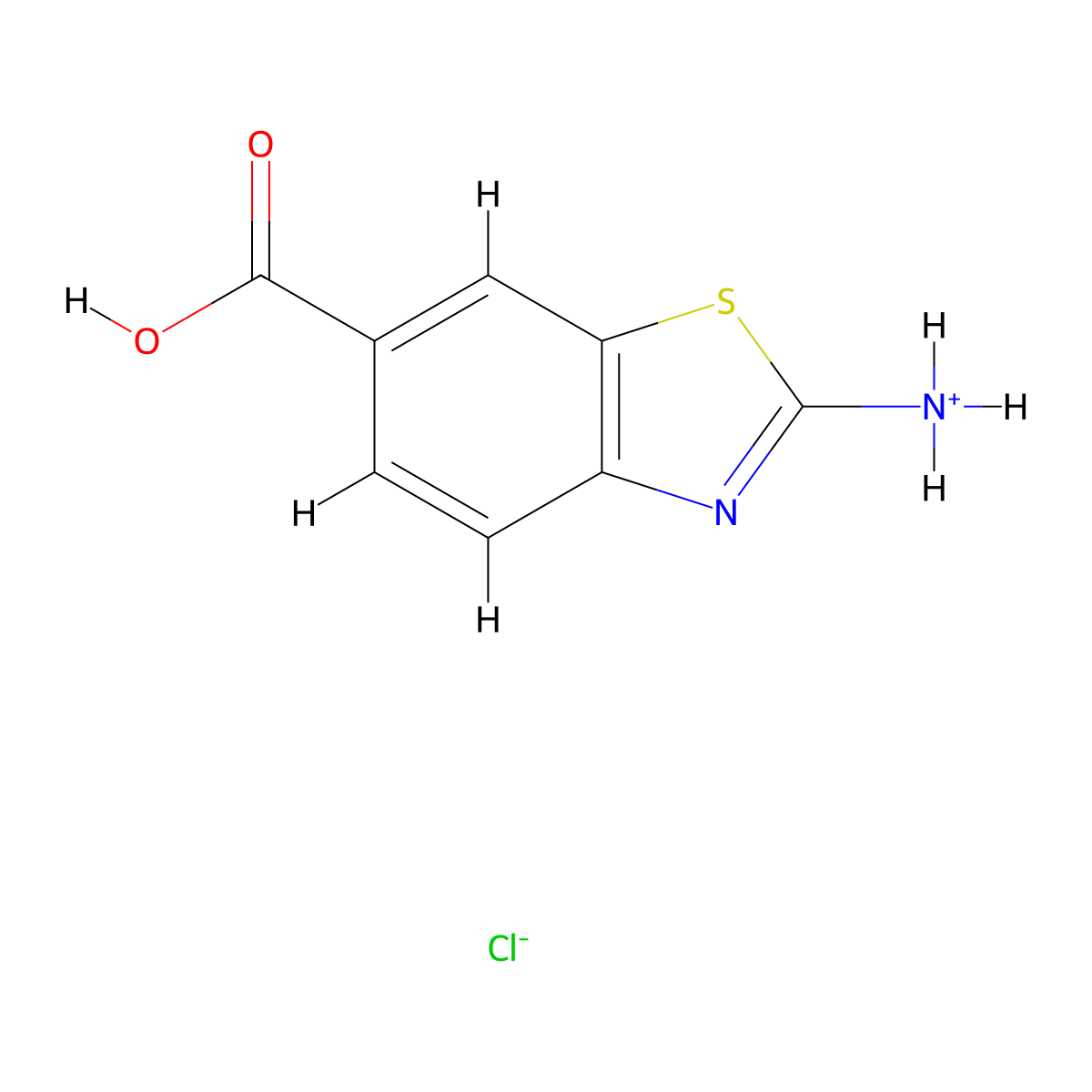 (6-carboxy-1,3-benzothiazol-2-yl)azanium chloride molecular structure, CAS 18330-76-2