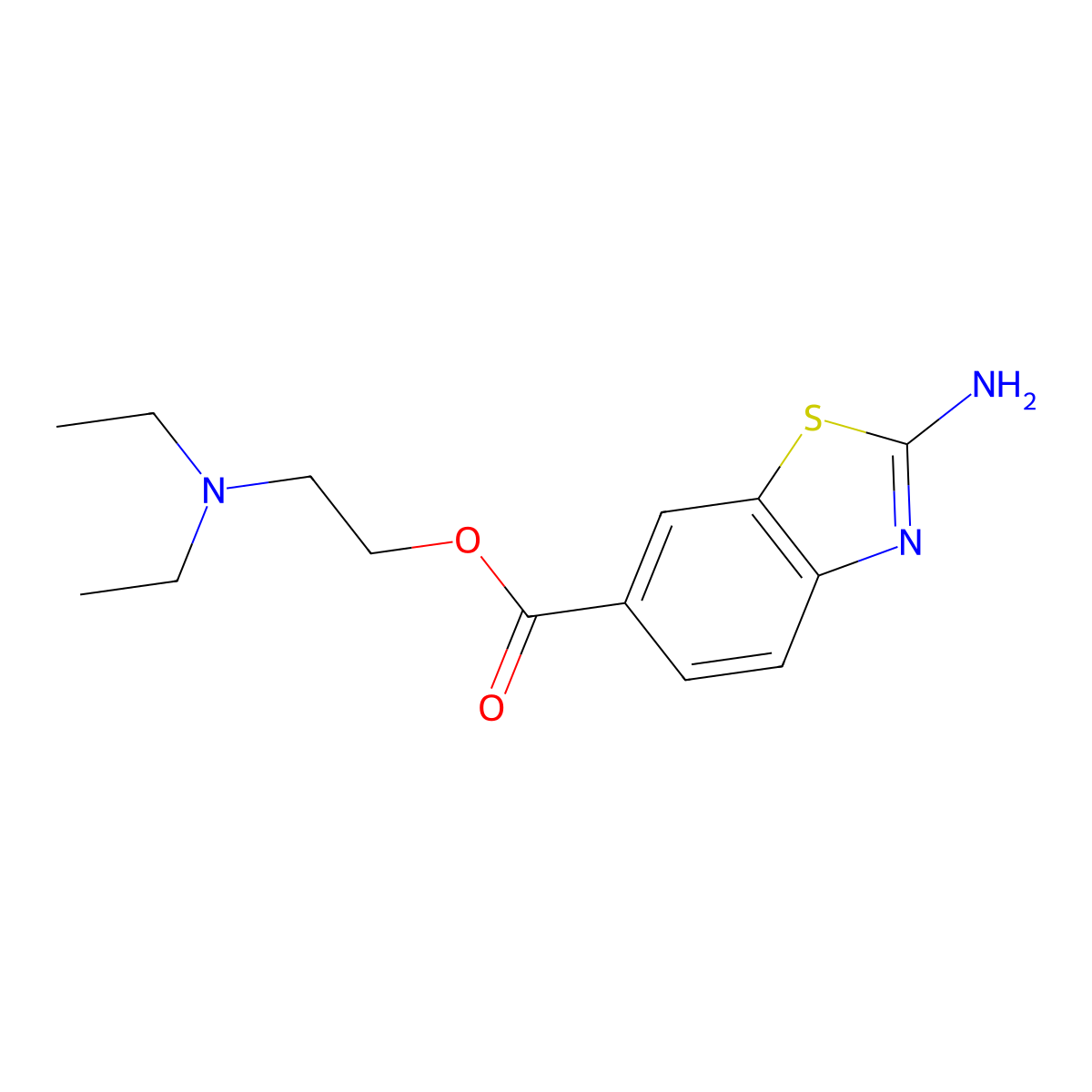 2-(Diethylamino)ethyl 2-amino-6-benzothiazolecarboxylate molecular structure, CAS 18330-77-3