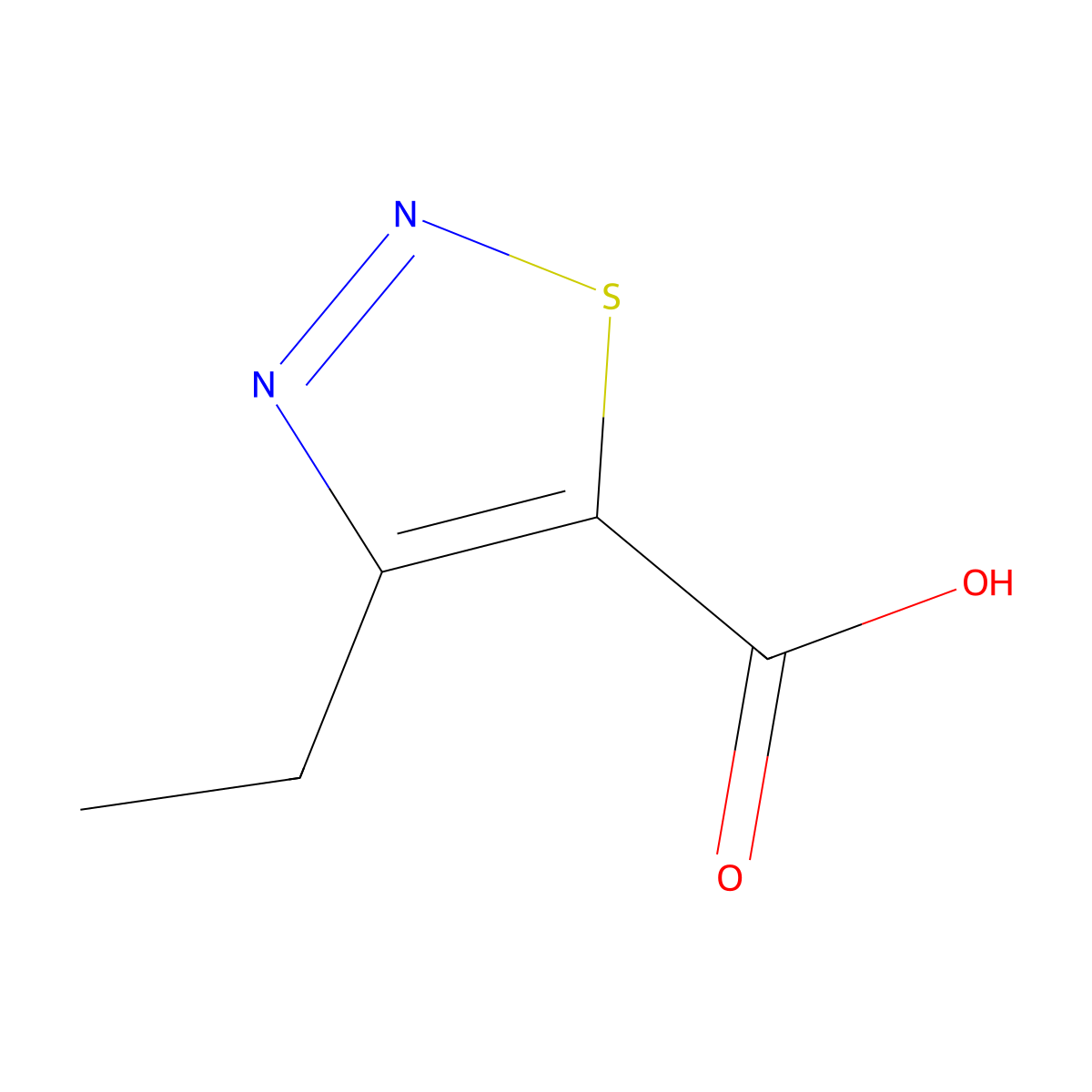 4-Ethyl-1,2,3-thiadiazole-5-carboxylic acid molecular structure, CAS 183302-40-1