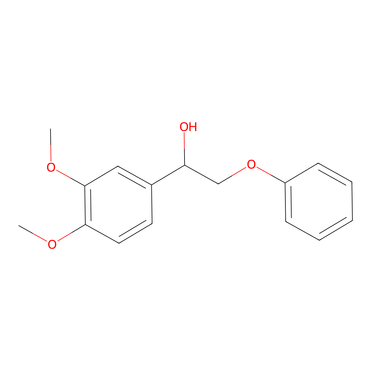 3,4-Dimethoxy-alpha-(phenoxymethyl)benzenemethanol molecular structure, CAS 183303-74-4