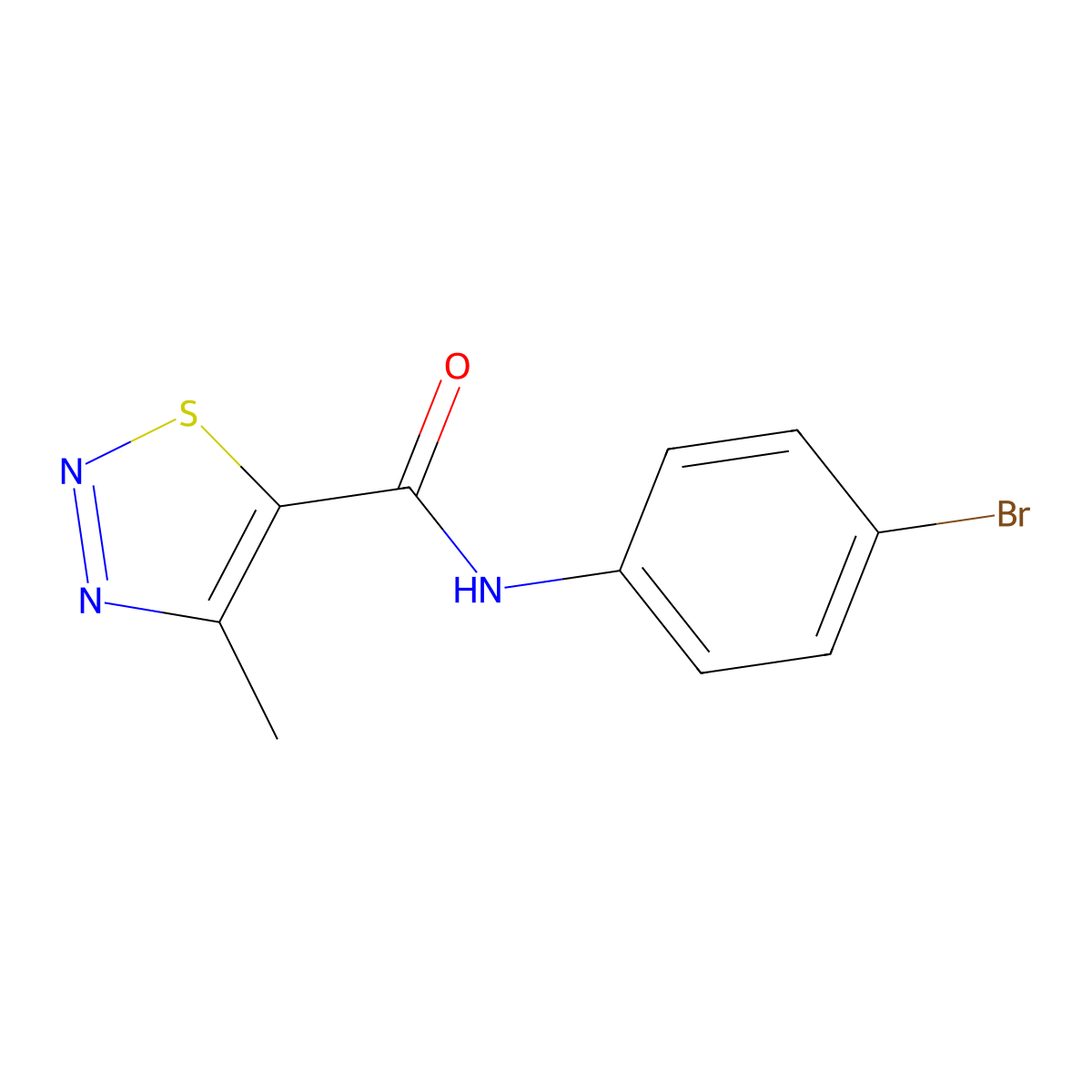 N-(4-bromophenyl)-4-methyl-1,2,3-thiadiazole-5-carboxamide molecular structure, CAS 183306-30-1