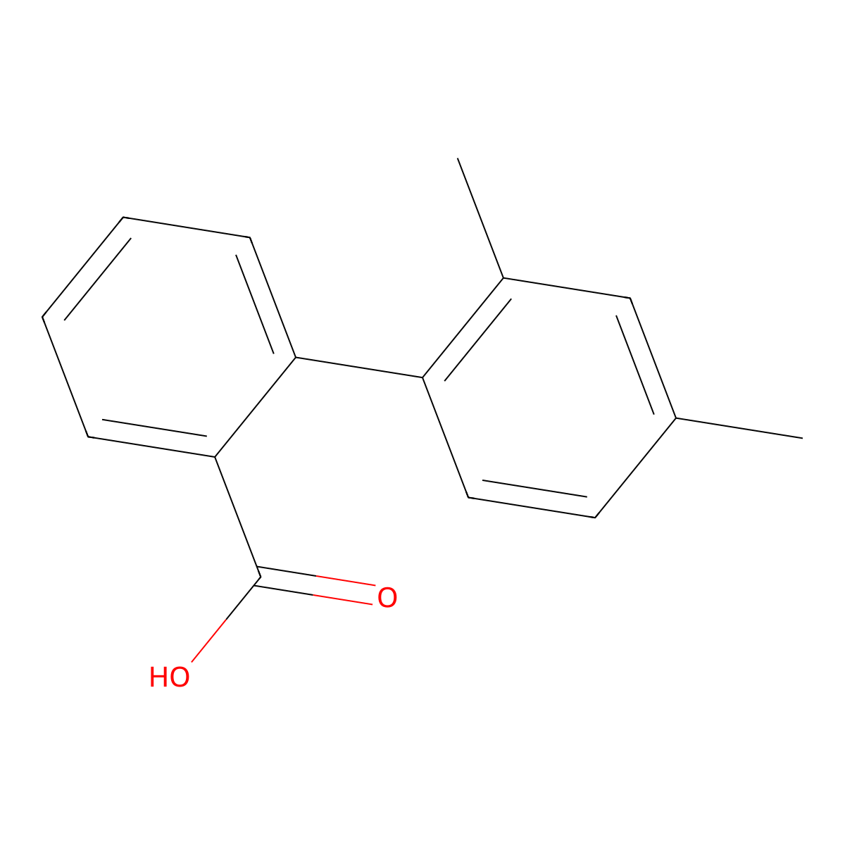2-(2,4-dimethylphenyl)benzoic Acid molecular structure, CAS 183313-49-7