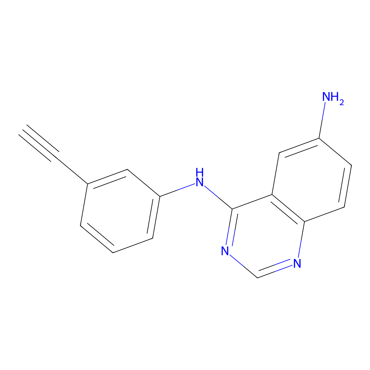 N4-(3-Ethynylphenyl)quinazoline-4,6-diamine molecular structure, CAS 183319-38-2