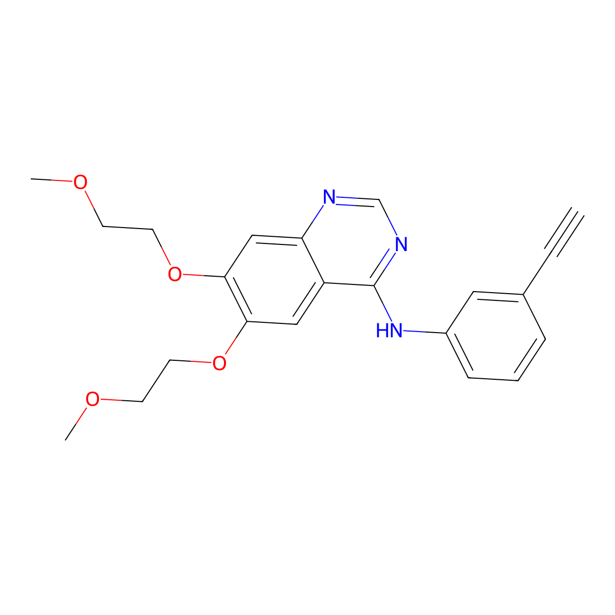 Erlotinib molecular structure, CAS 183321-74-6