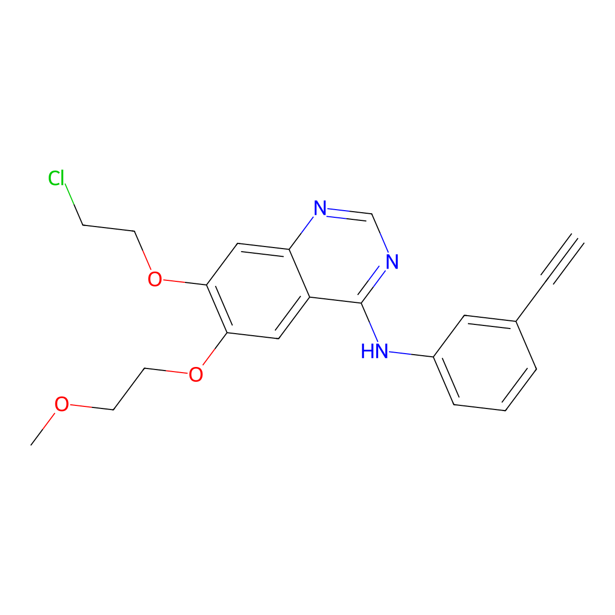 Erlotinib impurity A molecular structure, CAS 183321-85-9