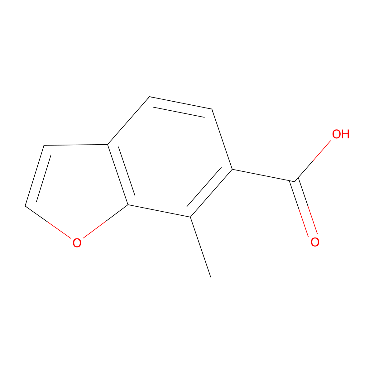 7-Methyl-1-benzofuran-6-carboxylic acid molecular structure, CAS 183324-68-7