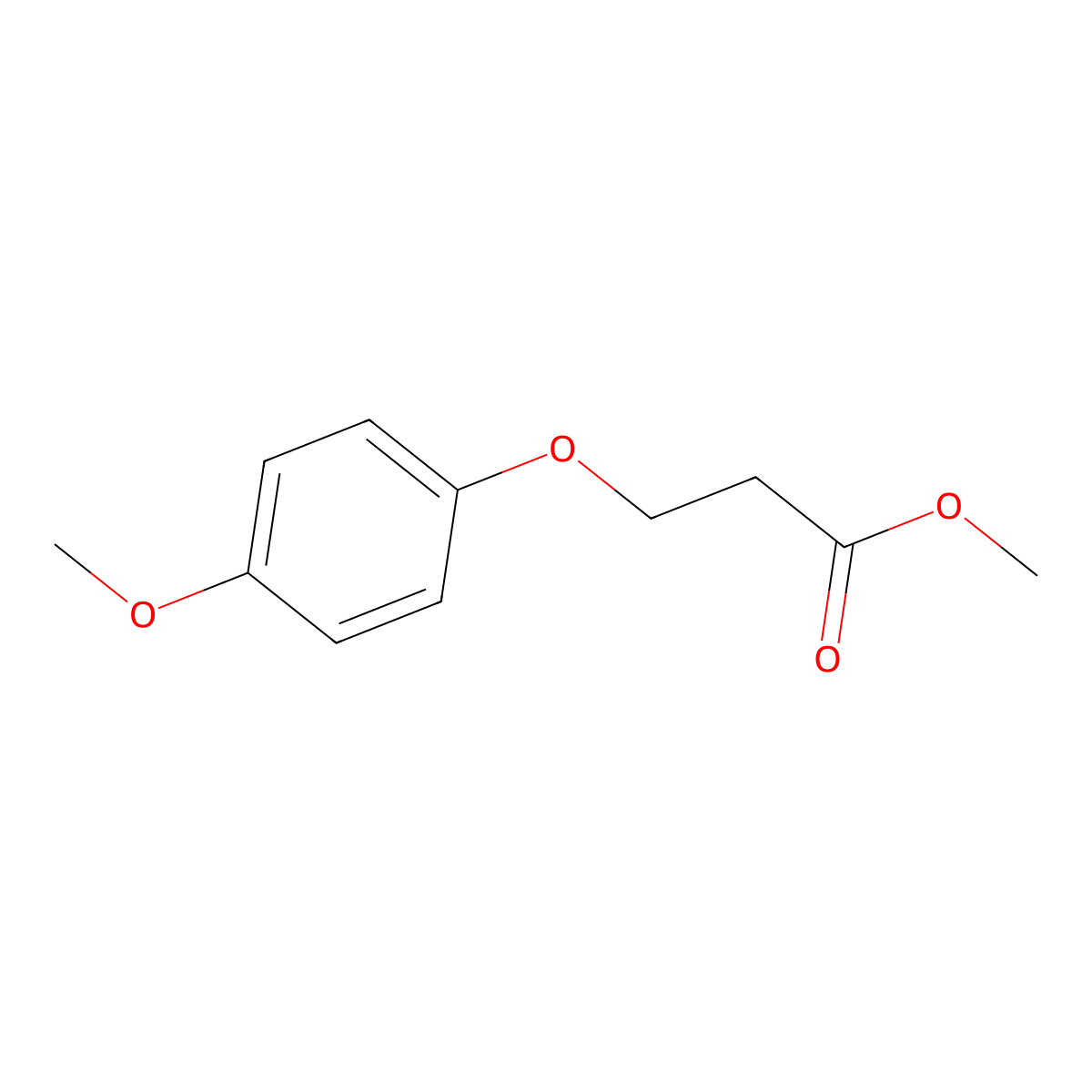 Methyl 3-(4-methoxyphenoxy)propionate molecular structure, CAS 18333-12-5