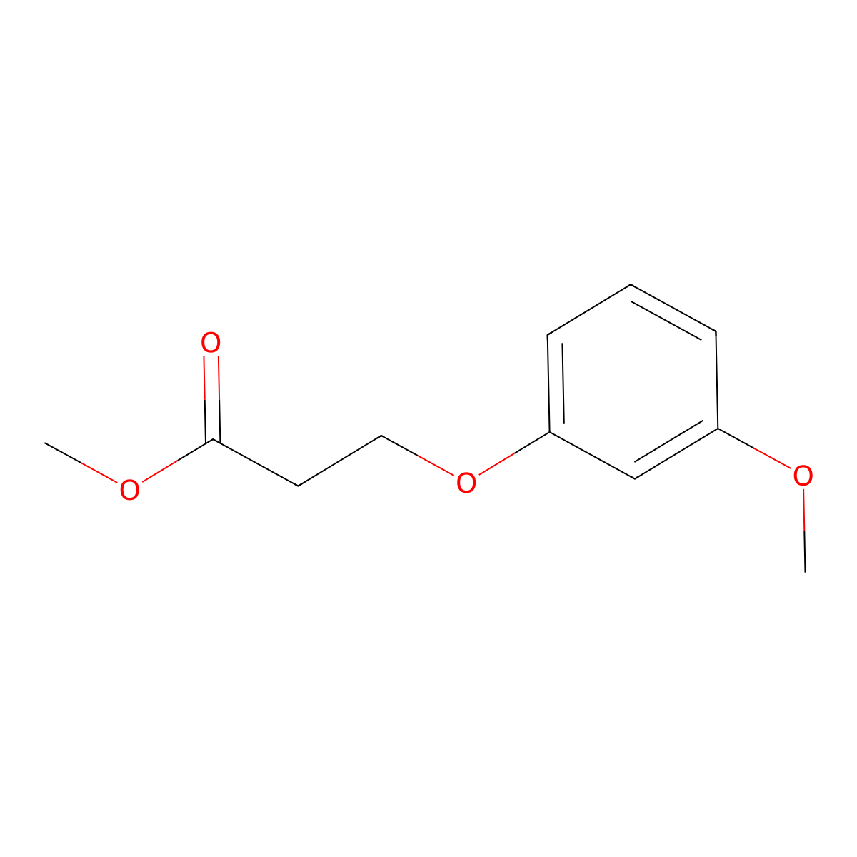 Methyl 3-(3-methoxyphenoxy)propanoate molecular structure, CAS 18333-17-0