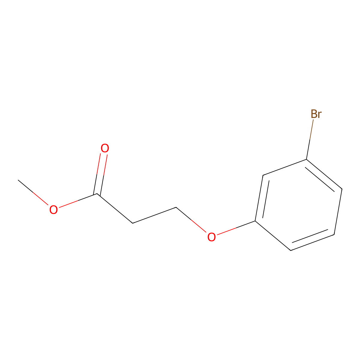 Methyl 3-(3-bromophenoxy)propanoate molecular structure, CAS 18333-19-2