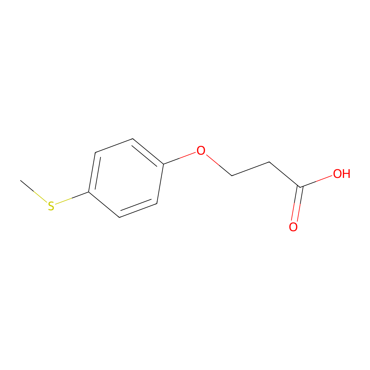 3-[4-(Methylthio)phenoxy]propionic acid molecular structure, CAS 18333-20-5