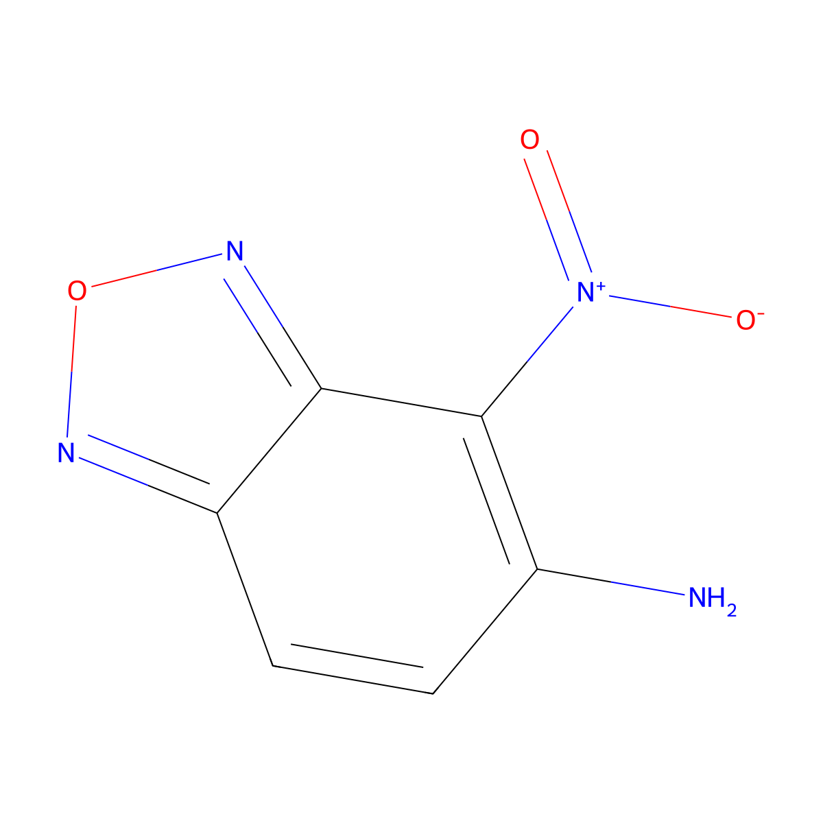 4-Nitro-2,1,3-benzoxadiazol-5-amine molecular structure, CAS 18333-71-6