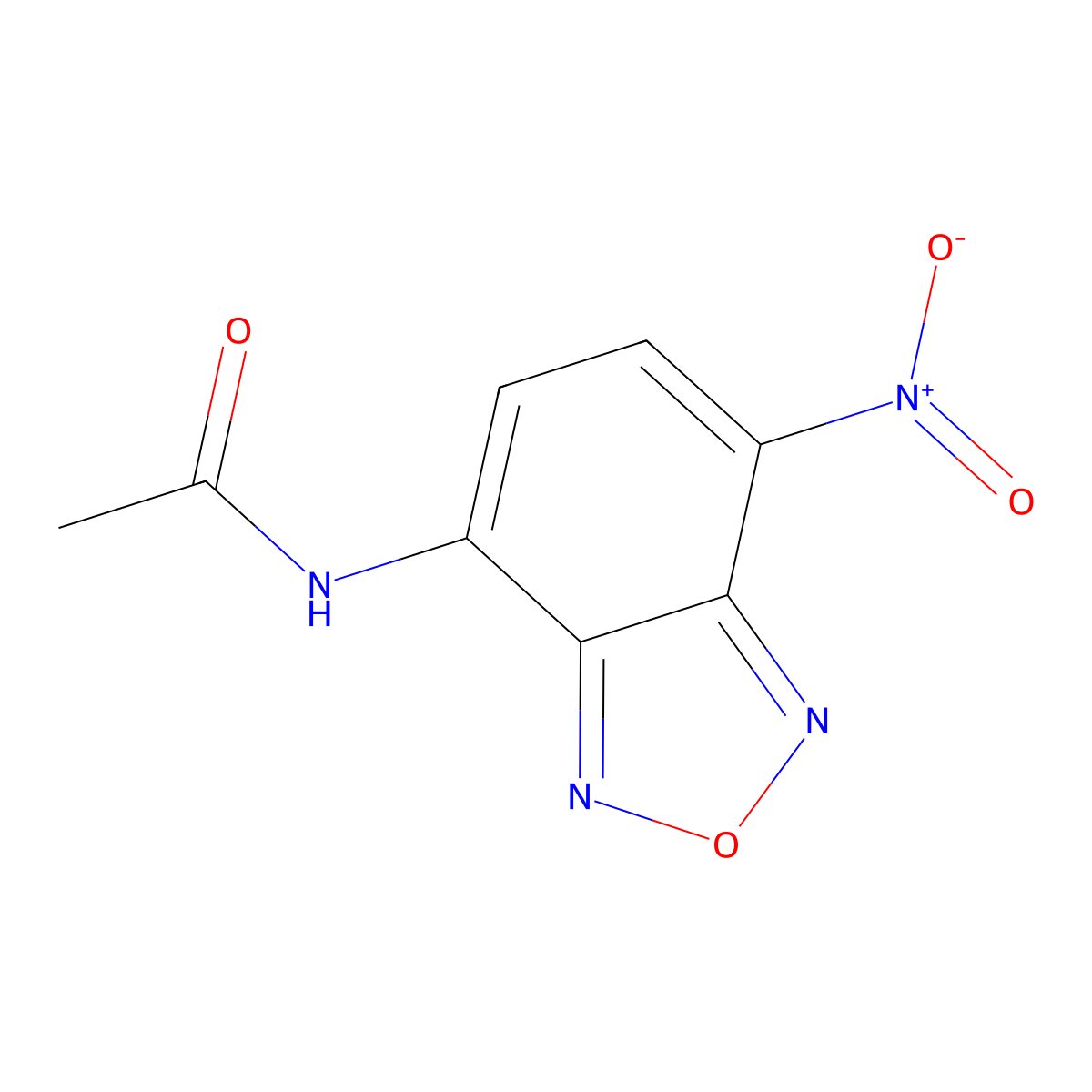 4-Acetamido-7-nitrobenzofurazan molecular structure, CAS 18333-72-7