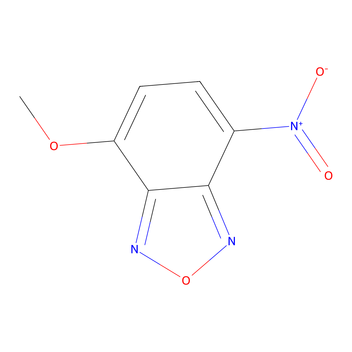 4-Methoxy-7-nitro-2,1,3-benzoxadiazole molecular structure, CAS 18333-73-8