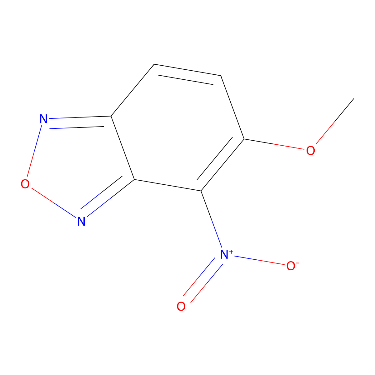 5-Methoxy-4-nitro-2,1,3-benzoxadiazole molecular structure, CAS 18333-74-9