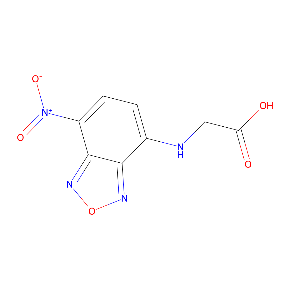 N-(7-Nitro-2,1,3-benzoxadiazol-4-yl)glycine molecular structure, CAS 18333-80-7