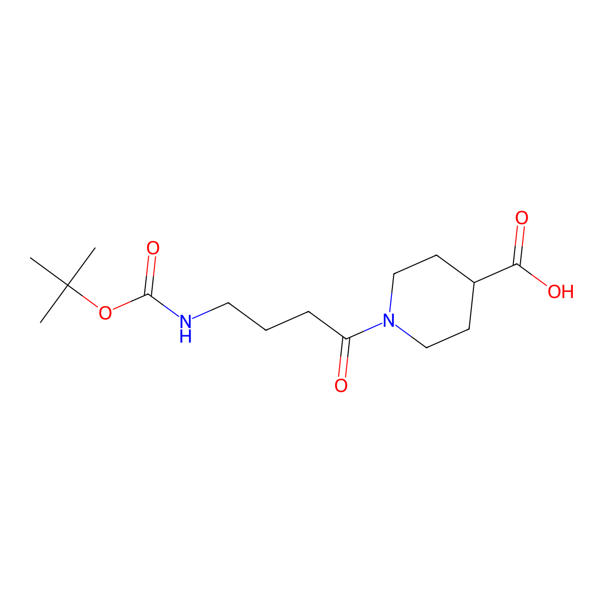 1-(4-{[(Tert-butoxy)carbonyl]amino}butanoyl)piperidine-4-carboxylic acid molecular structure, CAS 1833571-90-6