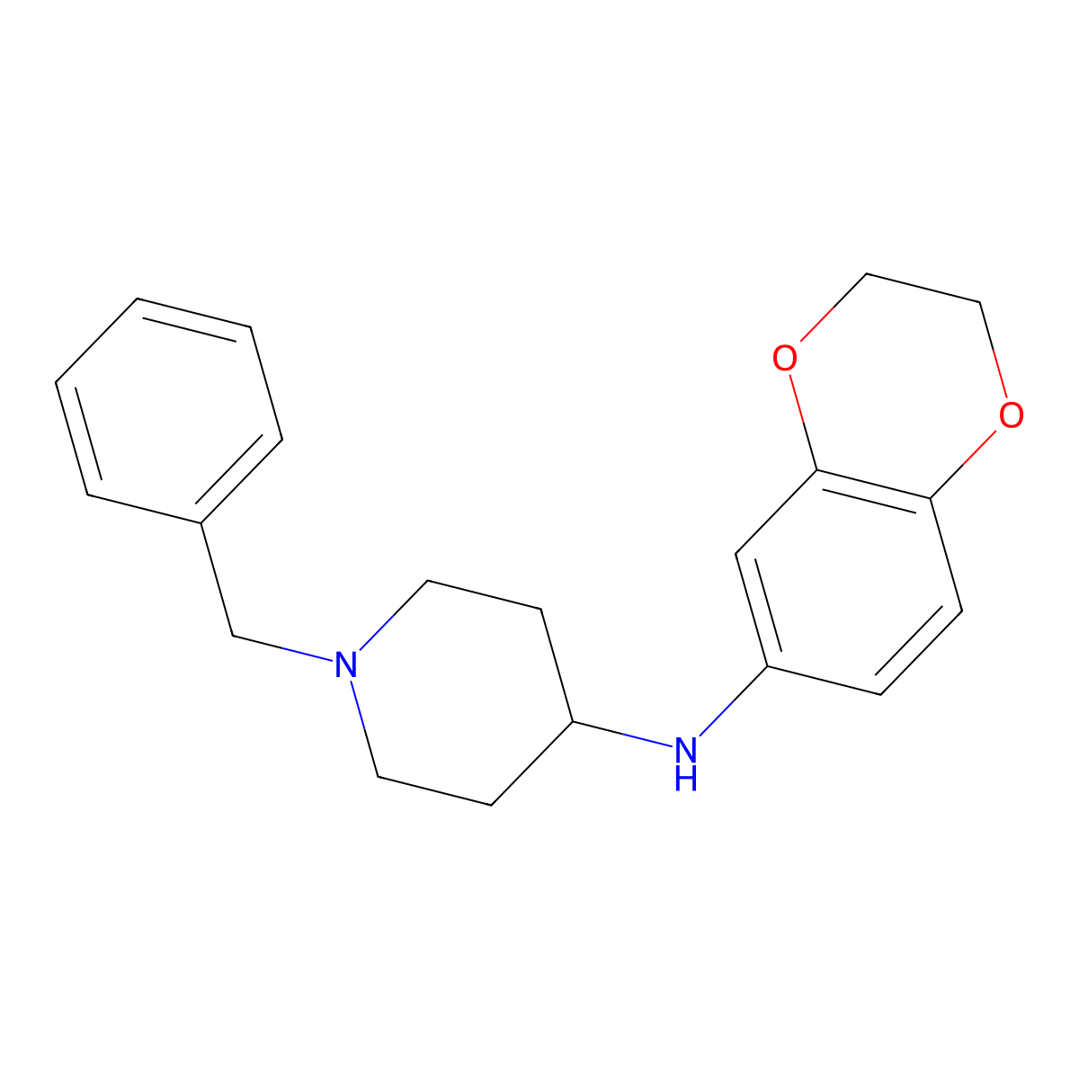 1-Benzyl-N-(2,3-dihydrobenzo[b][1,4]dioxin-6-yl)piperidin-4-amine molecular structure, CAS 1833637-34-5