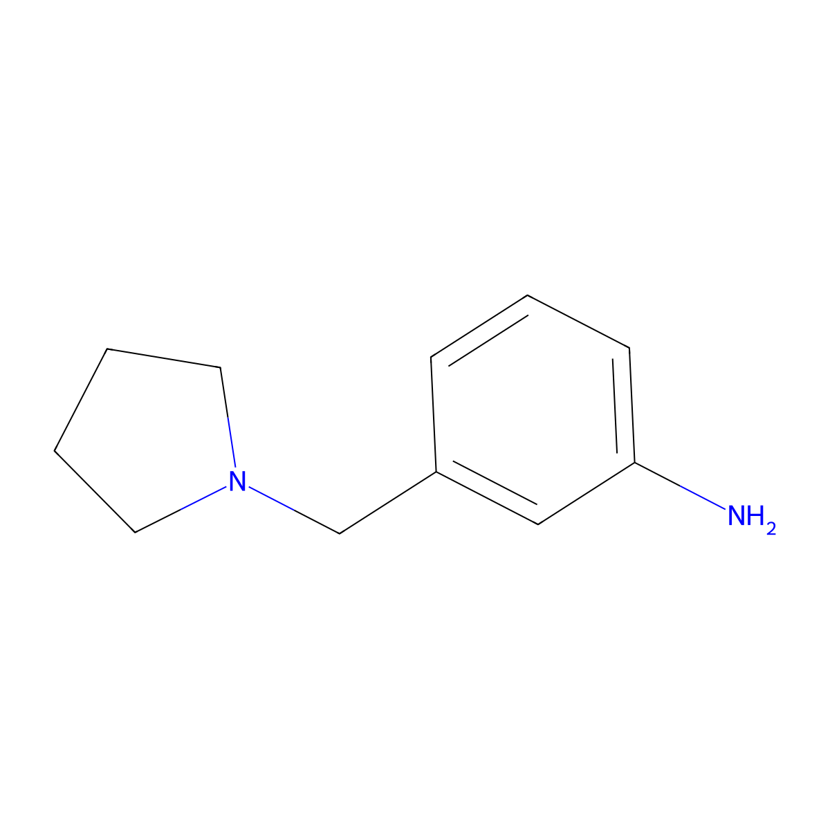 3-(Pyrrolidin-1-ylmethyl)aniline molecular structure, CAS 183365-31-3