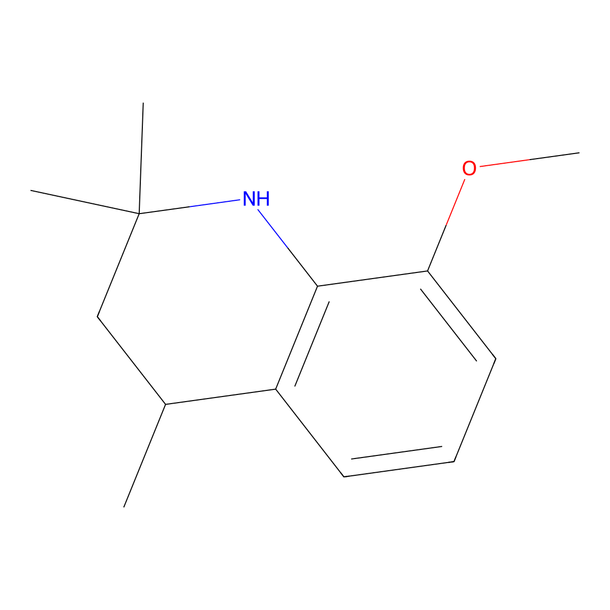 8-Methoxy-2,2,4-trimethyl-1,2,3,4-tetrahydroquinoline molecular structure, CAS 18339-46-3