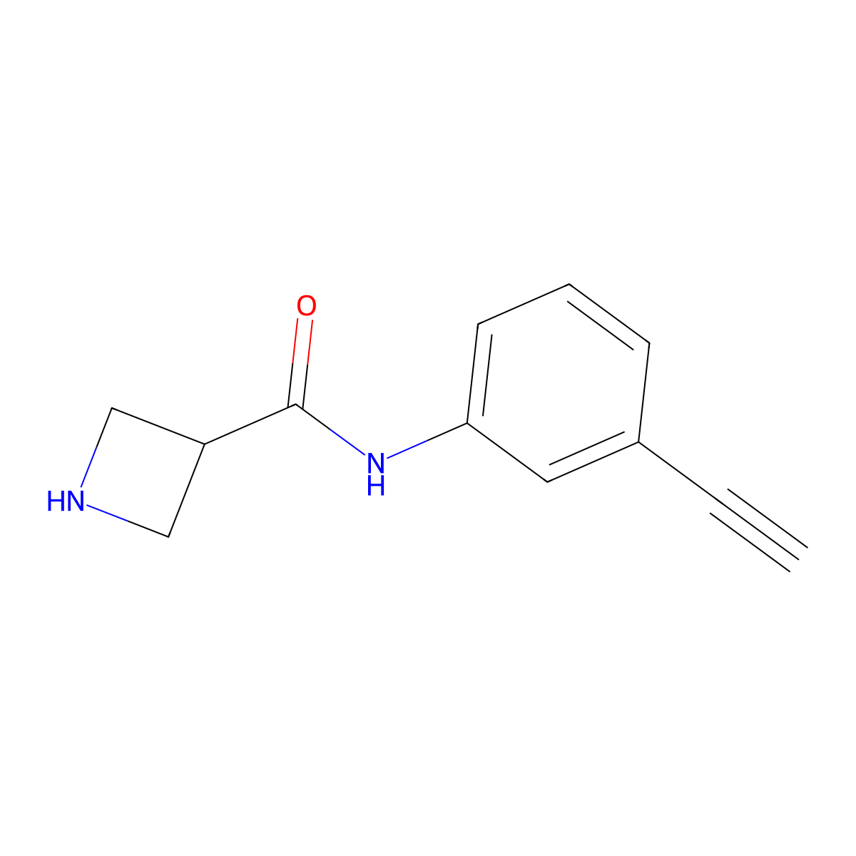 N-(3-ethynylphenyl)azetidine-3-carboxamide molecular structure, CAS 1834051-70-5