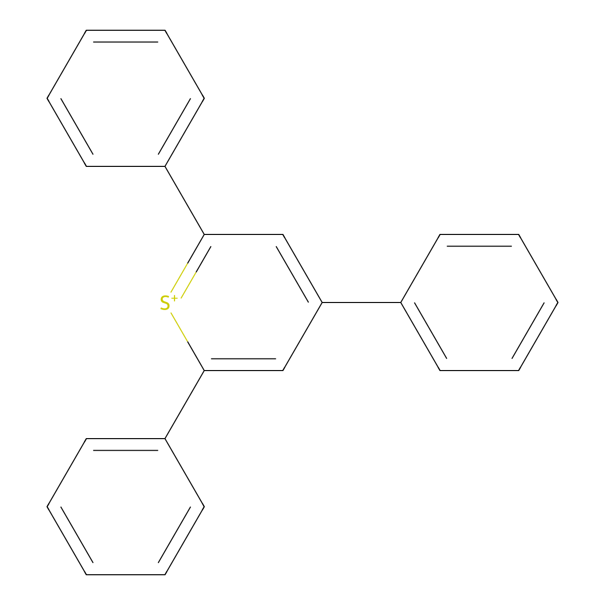 2,4,6-Triphenylthiopyrylium molecular structure, CAS 18342-83-1