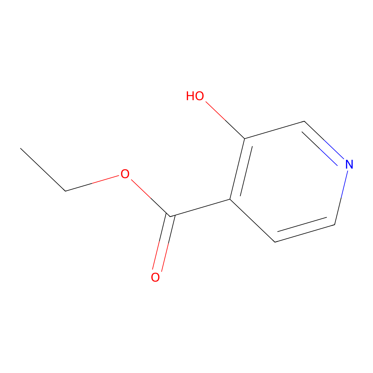 Ethyl 3-hydroxyisonicotinate molecular structure, CAS 18342-97-7